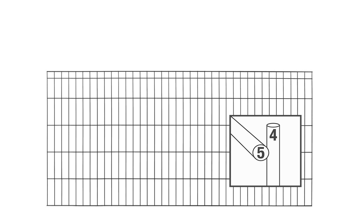 Stabgitterzaun MICHL inkl. Pfosten